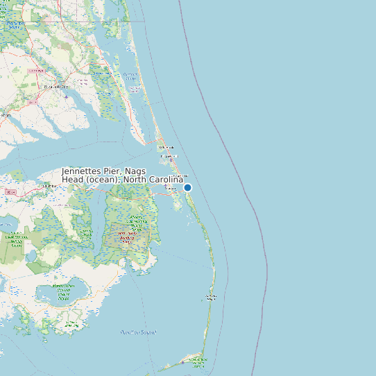 Map of Jennettes Pier, Nags Head (ocean), North Carolina Tide Prediction Station