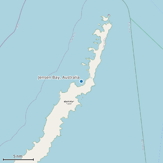 Map of Jensen Bay, Australia Tide Prediction Station