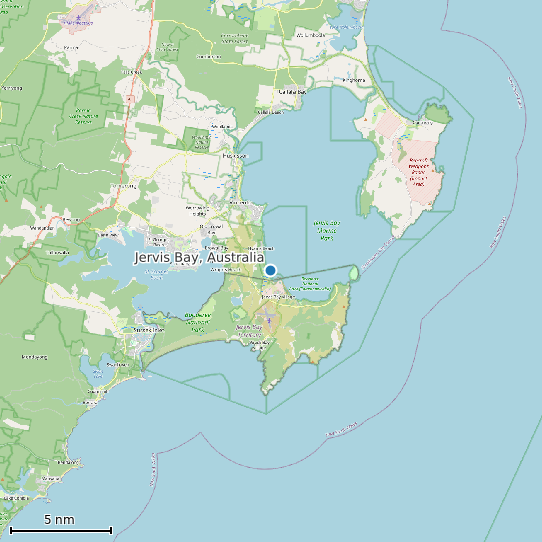 Map of Jervis Bay, Australia Tide Prediction Station