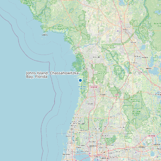 Map of Johns Island, Chassahowitzka Bay, Florida Tide Prediction Station