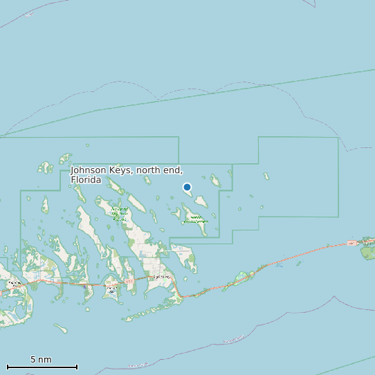 Map of Johnson Keys, north end, Florida Tide Prediction Station
