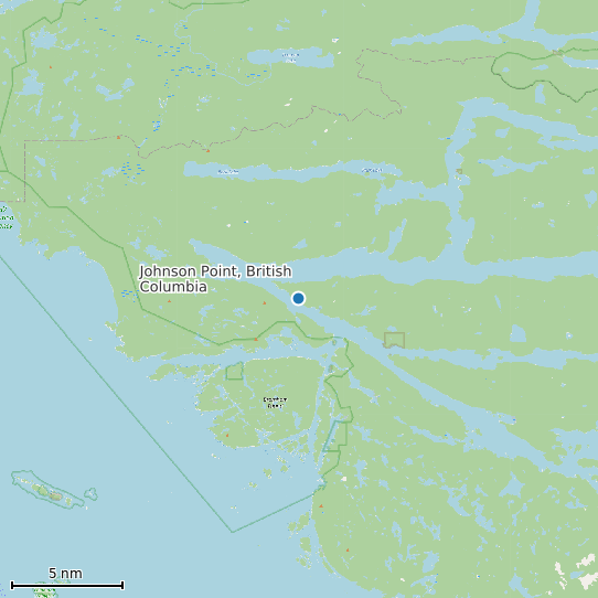 Map of Johnson Point, British Columbia Tide Prediction Station