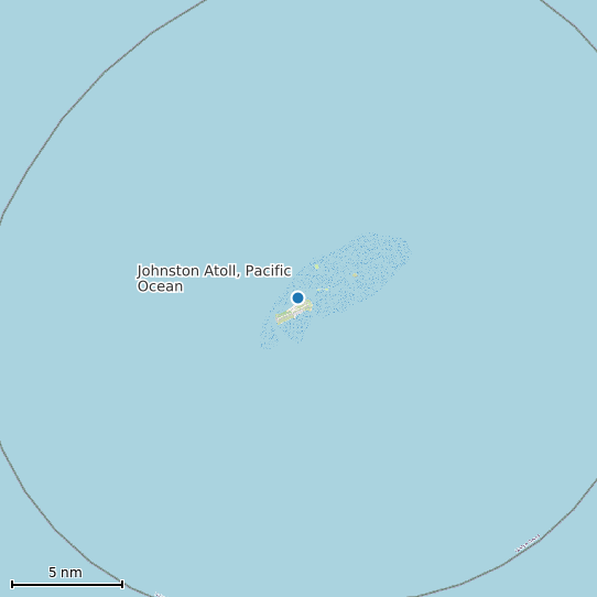 Map of Johnston Atoll, Pacific Ocean Tide Prediction Station