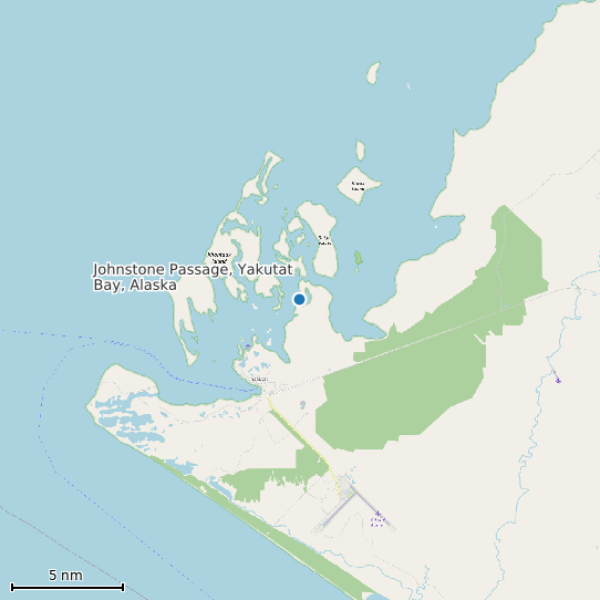 Map of Johnstone Passage, Yakutat Bay, Alaska Tide Prediction Station