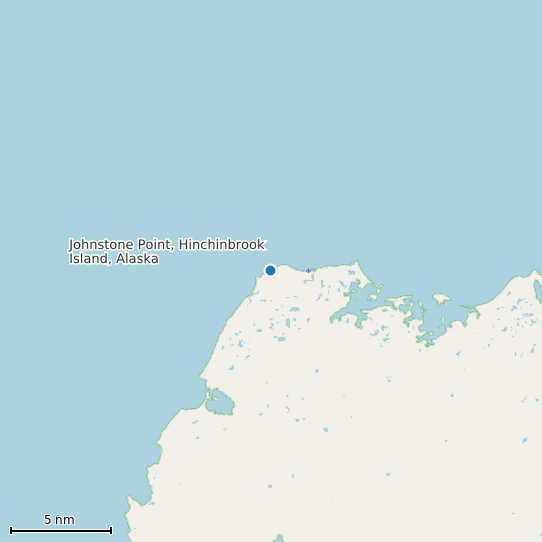 Map of Johnstone Point, Hinchinbrook Island, Alaska Tide Prediction Station