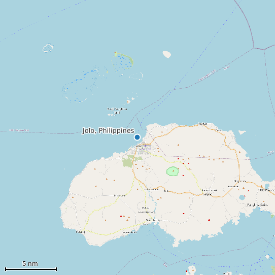 Map of Jolo, Philippines Tide Prediction Station