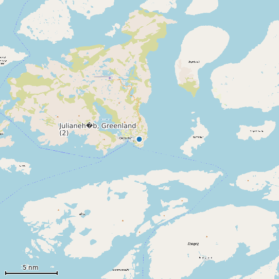 Map of Julianeh�b, Greenland (2) Tide Prediction Station