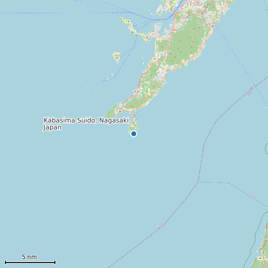 Map of Kabasima Suido, Nagasaki, Japan Tide Prediction Station