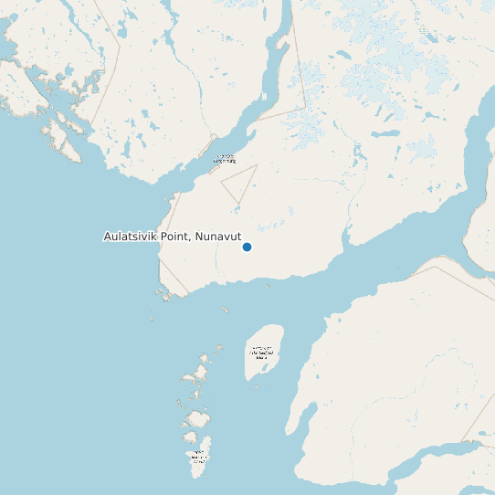 Map of Aulatsivik Point, Nunavut Tide Prediction Station