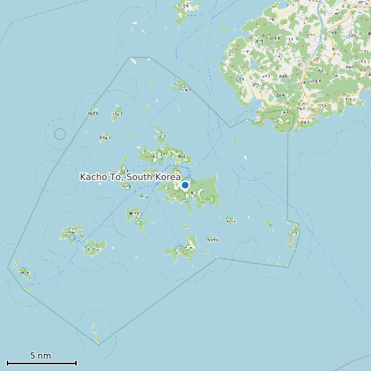 Map of Kacho To, South Korea Tide Prediction Station