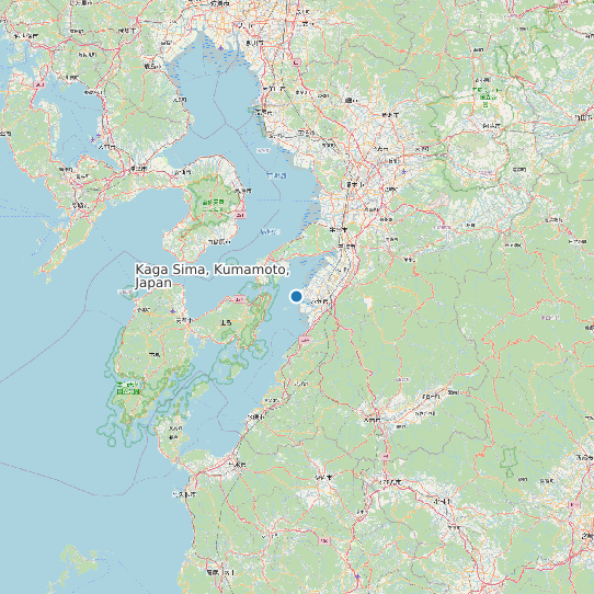 Map of Kaga Sima, Kumamoto, Japan Tide Prediction Station