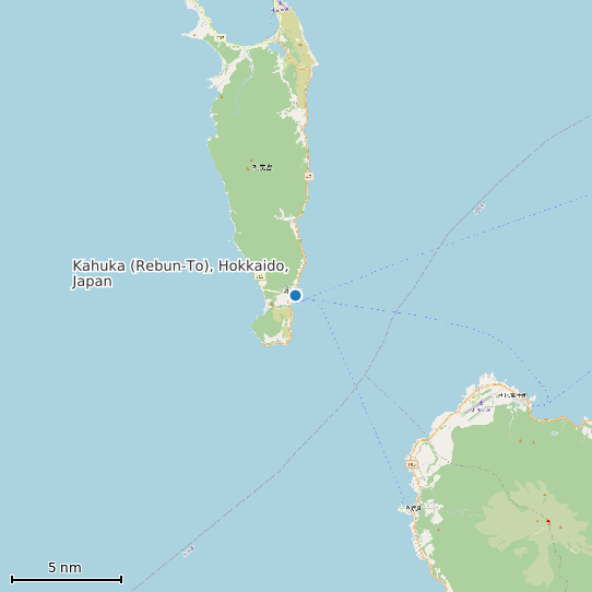 Map of Kahuka (Rebun-To), Hokkaido, Japan Tide Prediction Station