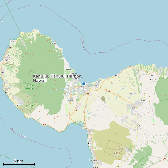 Map of Kahului, Kahului Harbor, Hawaii Tide Prediction Station