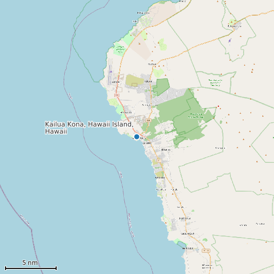 Map of Kailua Kona, Hawaii Island, Hawaii Tide Prediction Station
