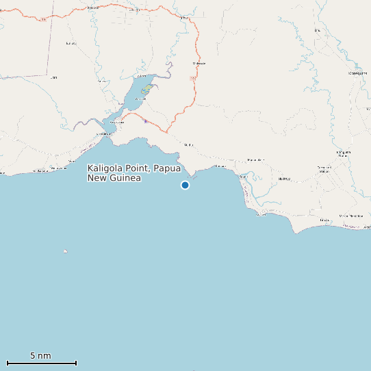 Map of Kaligola Point, Papua New Guinea Tide Prediction Station