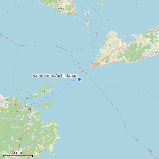 Map of Kami Sima, Aichi, Japan Tide Prediction Station
