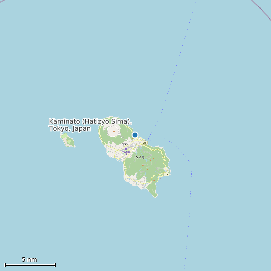 Map of Kaminato (Hatizyo Sima), Tokyo, Japan Tide Prediction Station