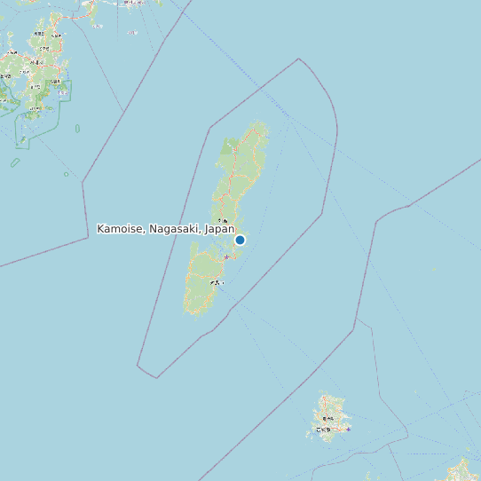 Map of Kamoise, Nagasaki, Japan Tide Prediction Station