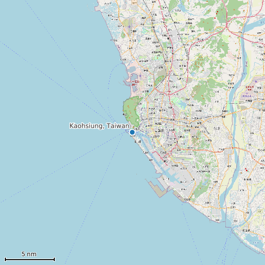 Map of Kaohsiung, Taiwan Tide Prediction Station