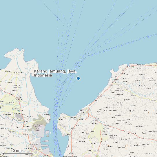 Map of Karang Jamuang, Java, Indonesia Tide Prediction Station