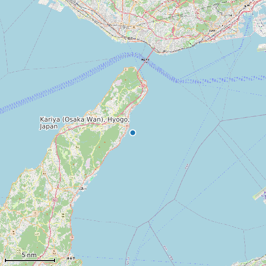 Map of Kariya (Osaka Wan), Hyogo, Japan Tide Prediction Station