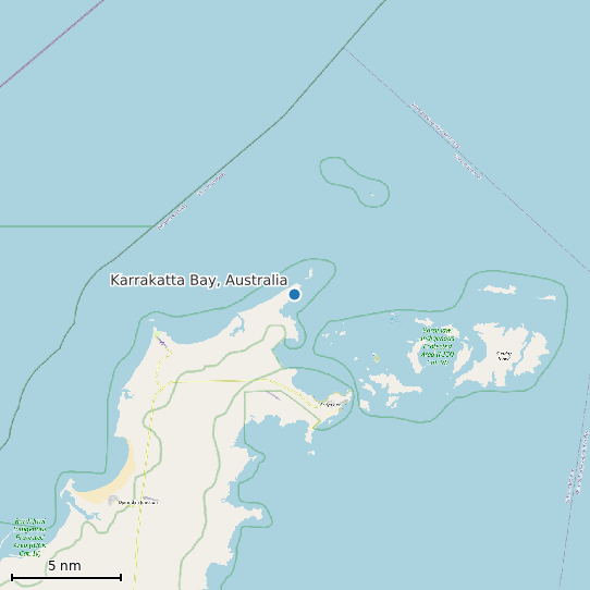 Map of Karrakatta Bay, Australia Tide Prediction Station