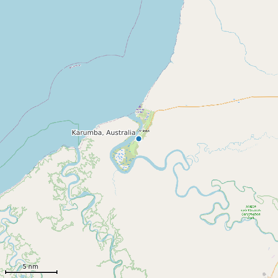 Map of Karumba, Australia Tide Prediction Station