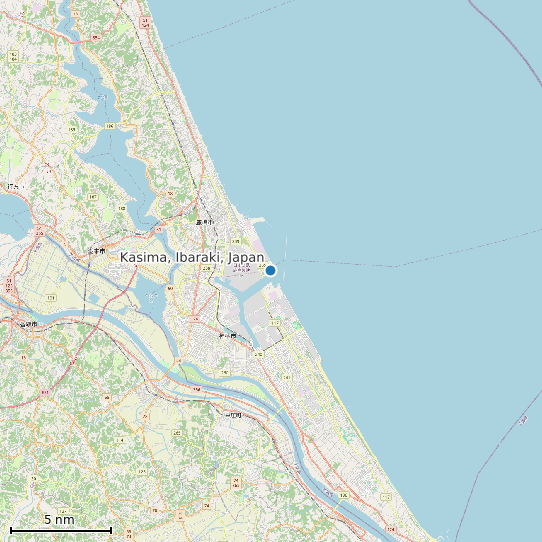 Map of Kasima, Ibaraki, Japan Tide Prediction Station