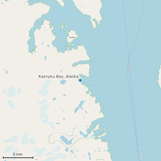 Map of Kasnyku Bay, Alaska Tide Prediction Station