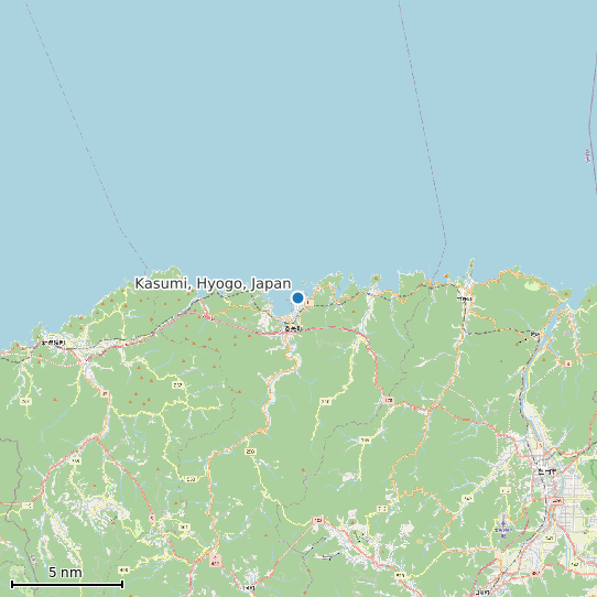 Map of Kasumi, Hyogo, Japan Tide Prediction Station
