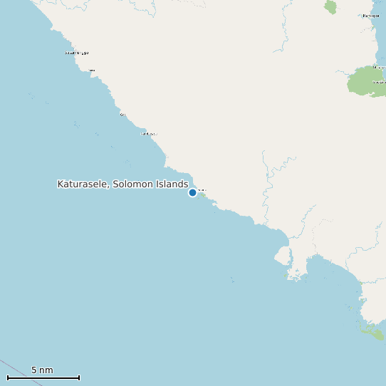 Map of Katurasele, Solomon Islands Tide Prediction Station
