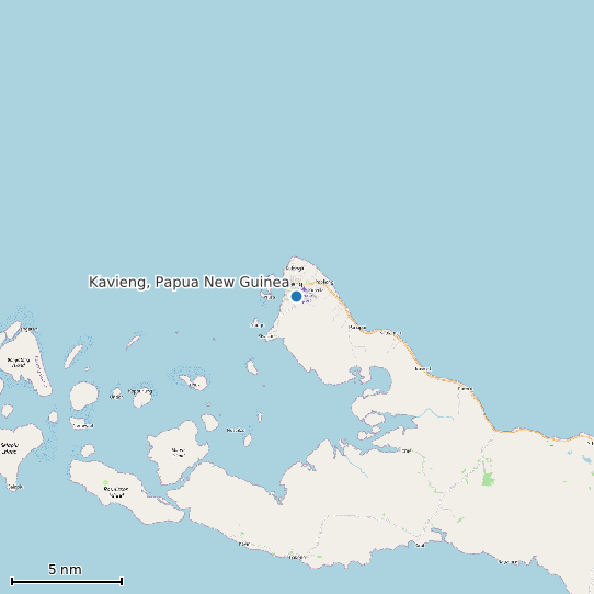 Map of Kavieng, Papua New Guinea Tide Prediction Station
