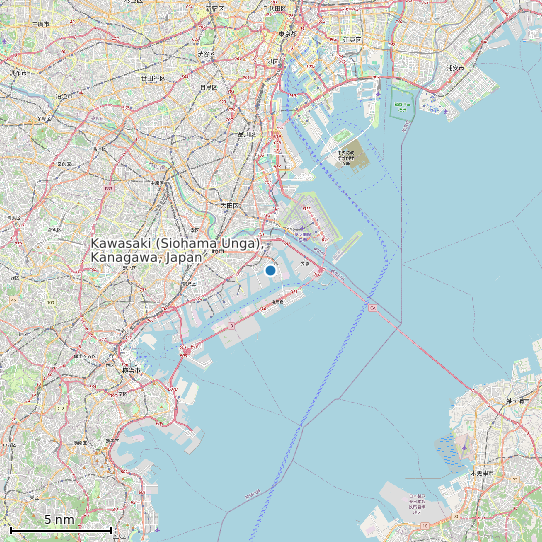 Map of Kawasaki (Siohama Unga), Kanagawa, Japan Tide Prediction Station