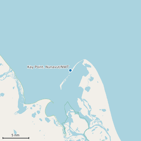 Map of Kay Point, Nunavut/NWT Tide Prediction Station