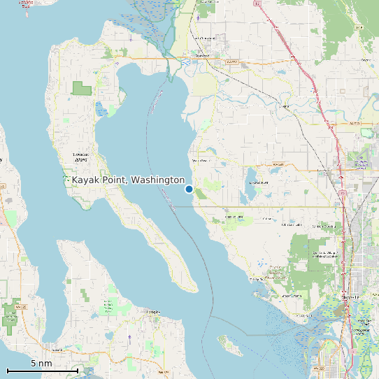 Map of Kayak Point, Washington Tide Prediction Station
