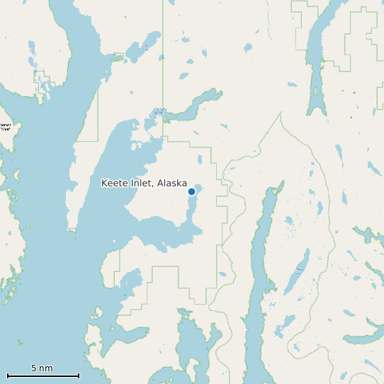 Map of Keete Inlet, Alaska Tide Prediction Station