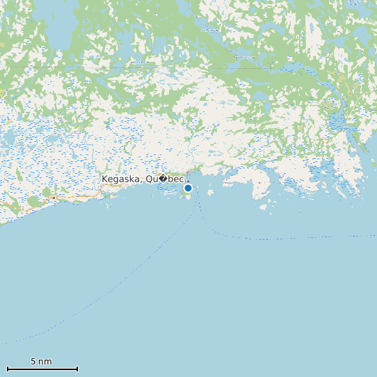 Map of Kegaska, Qu�bec Tide Prediction Station