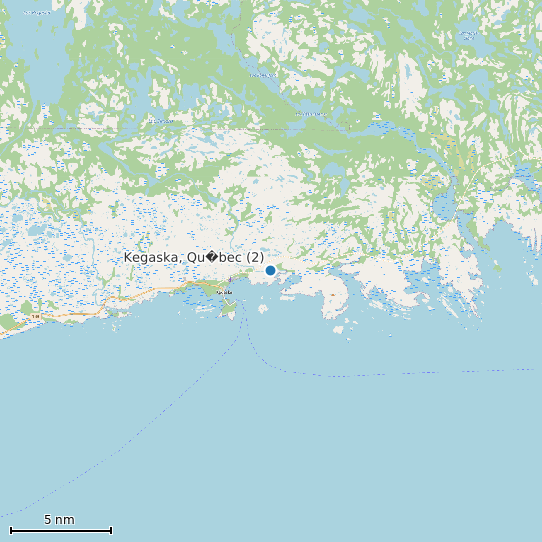 Map of Kegaska, Qu�bec (2) Tide Prediction Station