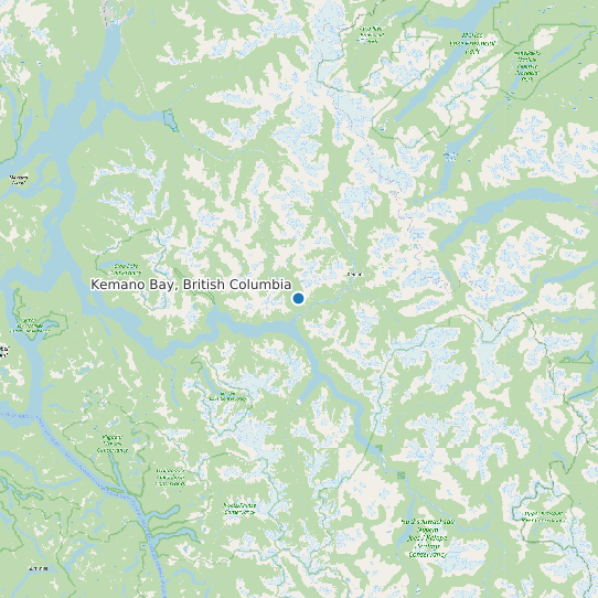 Map of Kemano Bay, British Columbia Tide Prediction Station