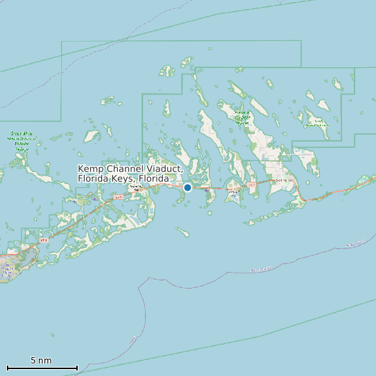 Map of Kemp Channel Viaduct, Florida Keys, Florida Tide Prediction Station