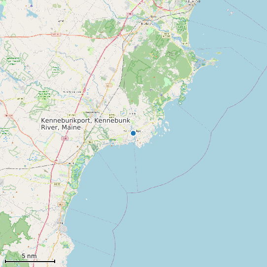 Map of Kennebunkport, Kennebunk River, Maine Tide Prediction Station