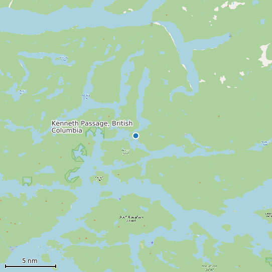 Map of Kenneth Passage, British Columbia Tide Prediction Station