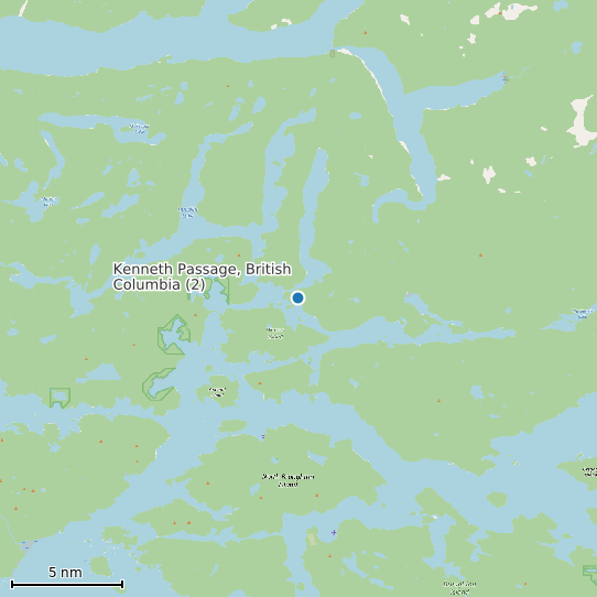 Map of Kenneth Passage, British Columbia (2) Tide Prediction Station