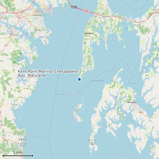 Map of Kent Point Marina, Chesapeake Bay, Maryland Tide Prediction Station