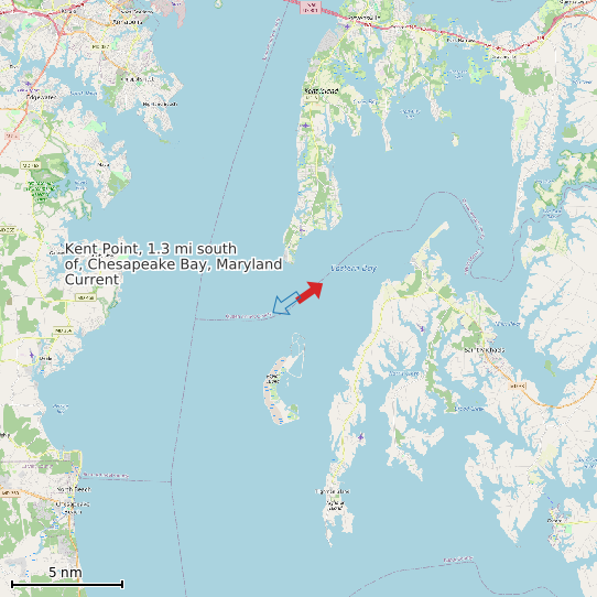 Map of Kent Point, 1.3 mi south of, Chesapeake Bay, Maryland Current Prediction Station
