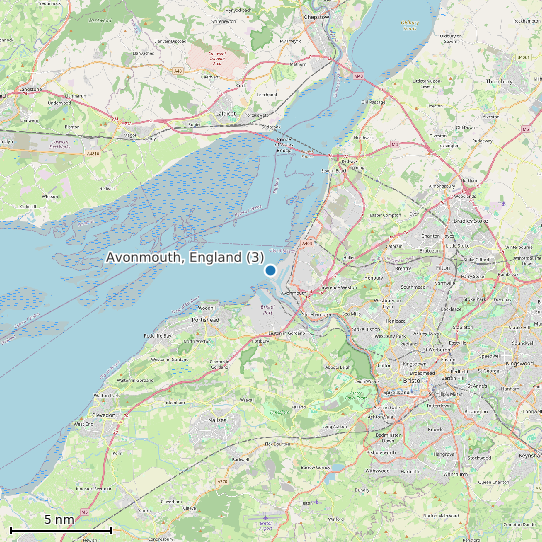 Map of Avonmouth, England (3) Tide Prediction Station