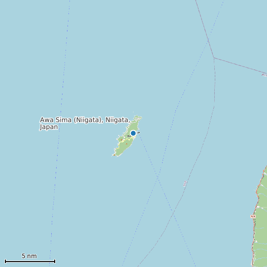 Map of Awa Sima (Niigata), Niigata, Japan Tide Prediction Station