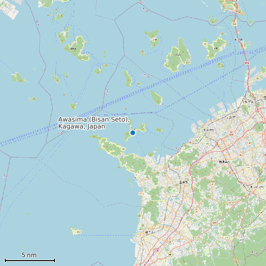 Map of Awasima (Bisan Seto), Kagawa, Japan Tide Prediction Station
