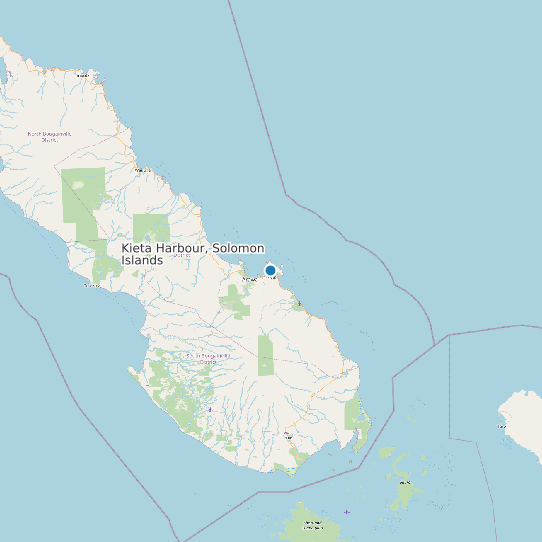 Map of Kieta Harbour, Solomon Islands Tide Prediction Station