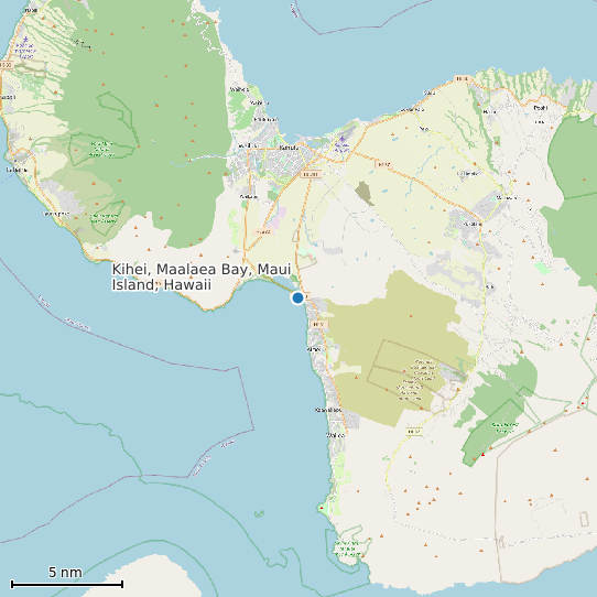 Map of Kihei, Maalaea Bay, Maui Island, Hawaii Tide Prediction Station